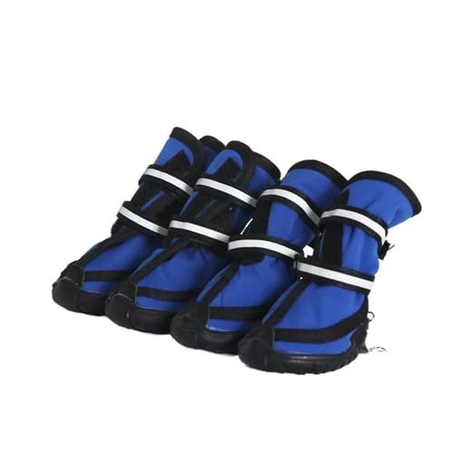 Generic hundeschuhe wasserdichte XXL-Haustierschuhe for Vier Jahreszeiten, for kleine bis große Hunde, Oxford-Unterseite, reflektierende Bandagen, Haustier-Regenstiefel, große Hundeschuhe (Color : BL Generic hundeschuhe wasserdichte XXL-Haustierschuhe for Vier Jahreszeiten, for kleine bis große Hunde, Oxford-Unterseite, reflektierende Bandagen, Haustier-Regenstiefel, große Hundeschuhe (Color : BL von Generic