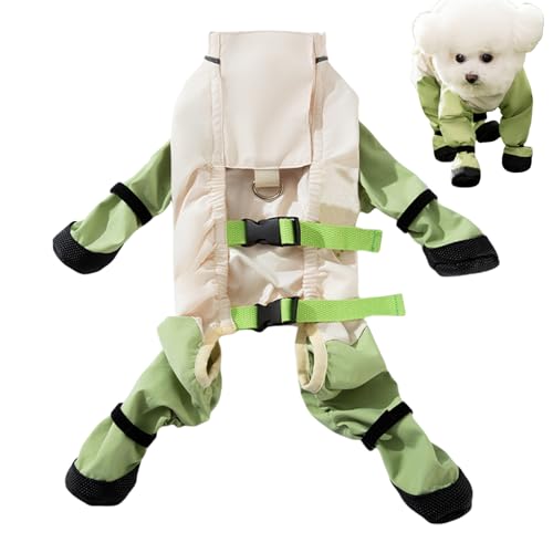 Generische Hunde -Hosenträger Stiefel | Welpen Regenstiefel-Luminöser Streifen Anti-Rutsch einstellbarer Wickelschütze Kaltschutzzubehör Hundefutter Wickelzubehör Vorbehalt im Freien im Freien Gehen N von Generic