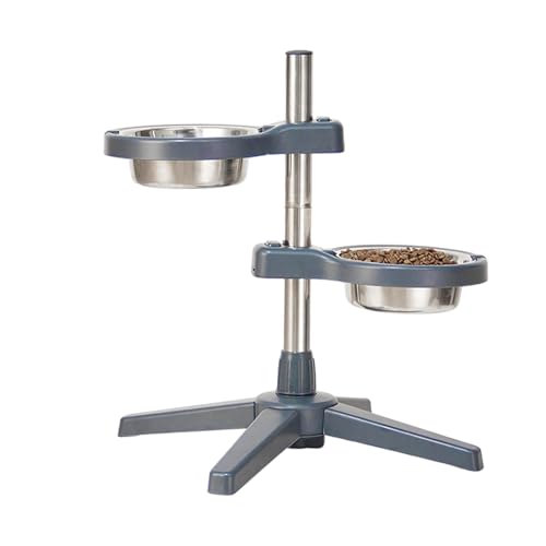 Generische erhöhte Schalen für Haustiere - Doppelverstellbare Krippe | Nicht -Slip -Schalen für Hunde Katzen Welpen Ergonomische Unterstützung House Accessory Küche Küche von Generic