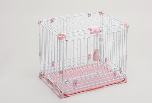Gitterbox, Käfig, Hundekäfig, Katzenkäfig, klappbar, Auffangschale (rosa) von Generic