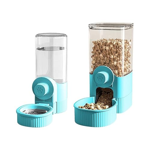 Gravitydesign Fressnapf und Wasserspender zum Aufhängen, automatischer Hasen-Futterspender und Wasserspender für Kaninchen, Meerschweinchen, Chinchillas, Futter- und Wassernapf von Generic