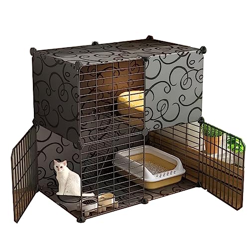 Große Katzenkäfig for Draußen Hergestellt aus Metall und PP-Harz, DIY，Großer Raum, Freie Aufteilung，Geeignet for Kätzchen, Kaninchen, Chinchillas, Hunde (Size : 70 * 35 * 70cm, Color : Type D) von Generic