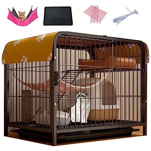 Große Katzenkäfig for Draußen aus Metall Gemacht Verbreiterte Plattformen und Leitern Geeignet for Katzen, Kaninchen, Chinchillas, Hunde, Schwarz/weiß (Color : Black, Size : 60 * 40 * 47CM_Type B) Große Katzenkäfig for Draußen aus Metall Gemacht Verbreiterte Plattformen und Leitern Geeignet for Katzen, Kaninchen, Chinchillas, Hunde, Schwarz/weiß (Color : Black, Size : 60 * 40 * 47CM_Type B) von Generic
