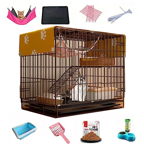 Große Katzenkäfig for Draußen aus Metall Gemacht Verbreiterte Plattformen und Leitern Geeignet for Katzen, Kaninchen, Chinchillas, Hunde, Schwarz/weiß (Color : Black, Size : 60 * 42 * 50CM_Type A) Große Katzenkäfig for Draußen aus Metall Gemacht Verbreiterte Plattformen und Leitern Geeignet for Katzen, Kaninchen, Chinchillas, Hunde, Schwarz/weiß (Color : Black, Size : 60 * 42 * 50CM_Type A) von Generic