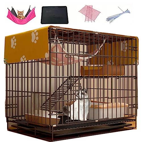 Große Katzenkäfig for Draußen aus Metall Gemacht Verbreiterte Plattformen und Leitern Geeignet for Katzen, Kaninchen, Chinchillas, Hunde, Schwarz/weiß (Color : Black, Size : 60 * 42 * 50CM_Type B) Große Katzenkäfig for Draußen aus Metall Gemacht Verbreiterte Plattformen und Leitern Geeignet for Katzen, Kaninchen, Chinchillas, Hunde, Schwarz/weiß (Color : Black, Size : 60 * 42 * 50CM_Type B) von Generic