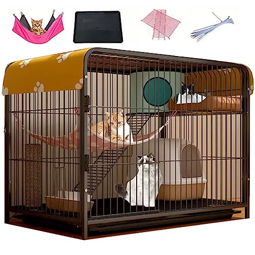 Große Katzenkäfig for Draußen aus Metall Gemacht Verbreiterte Plattformen und Leitern Geeignet for Katzen, Kaninchen, Chinchillas, Hunde, Schwarz/weiß (Color : Black, Size : 92 * 58 * 66CM_Type B) Große Katzenkäfig for Draußen aus Metall Gemacht Verbreiterte Plattformen und Leitern Geeignet for Katzen, Kaninchen, Chinchillas, Hunde, Schwarz/weiß (Color : Black, Size : 92 * 58 * 66CM_Type B) von Generic