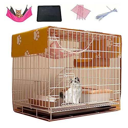 Große Katzenkäfig for Draußen aus Metall Gemacht Verbreiterte Plattformen und Leitern Geeignet for Katzen, Kaninchen, Chinchillas, Hunde, Schwarz/weiß (Color : White, Size : 60 * 42 * 50CM_Type B) Große Katzenkäfig for Draußen aus Metall Gemacht Verbreiterte Plattformen und Leitern Geeignet for Katzen, Kaninchen, Chinchillas, Hunde, Schwarz/weiß (Color : White, Size : 60 * 42 * 50CM_Type B) von Generic
