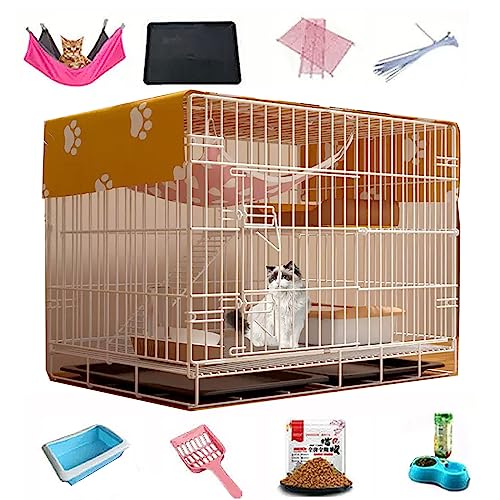 Große Katzenkäfig for Draußen aus Metall Gemacht Verbreiterte Plattformen und Leitern Geeignet for Katzen, Kaninchen, Chinchillas, Hunde, Schwarz/weiß (Color : White, Size : 85 * 60 * 70CM_Type A) Große Katzenkäfig for Draußen aus Metall Gemacht Verbreiterte Plattformen und Leitern Geeignet for Katzen, Kaninchen, Chinchillas, Hunde, Schwarz/weiß (Color : White, Size : 85 * 60 * 70CM_Type A) von Generic