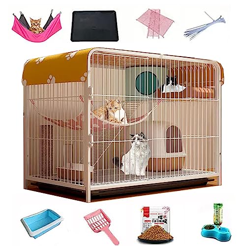 Große Katzenkäfig for Draußen aus Metall Gemacht Verbreiterte Plattformen und Leitern Geeignet for Katzen, Kaninchen, Chinchillas, Hunde, Schwarz/weiß (Color : White, Size : 92 * 58 * 66CM_Type A) Große Katzenkäfig for Draußen aus Metall Gemacht Verbreiterte Plattformen und Leitern Geeignet for Katzen, Kaninchen, Chinchillas, Hunde, Schwarz/weiß (Color : White, Size : 92 * 58 * 66CM_Type A) von Generic