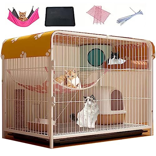 Große Katzenkäfig for Draußen aus Metall Gemacht Verbreiterte Plattformen und Leitern Geeignet for Katzen, Kaninchen, Chinchillas, Hunde, Schwarz/weiß (Color : White, Size : 92 * 58 * 66CM_Type B) Große Katzenkäfig for Draußen aus Metall Gemacht Verbreiterte Plattformen und Leitern Geeignet for Katzen, Kaninchen, Chinchillas, Hunde, Schwarz/weiß (Color : White, Size : 92 * 58 * 66CM_Type B) von Generic