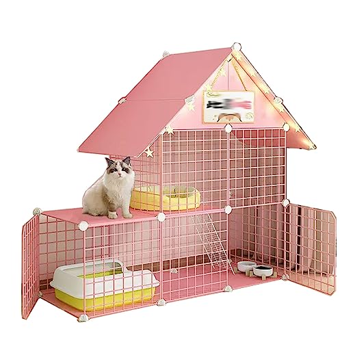 Große Katzenkäfig für Draußen aus Metall und Harz, Top-Speicher,Fußpolster aus Kunstharz, Kein Kneifen,Super Großer Raum Ist , Geeignet für Katzen, Hunde, Kaninchen ( Color : Red , Size : 111*39*110CM Große Katzenkäfig für Draußen aus Metall und Harz, Top-Speicher,Fußpolster aus Kunstharz, Kein Kneifen,Super Großer Raum Ist , Geeignet für Katzen, Hunde, Kaninchen ( Color : Red , Size : 111*39*110CM von Generic