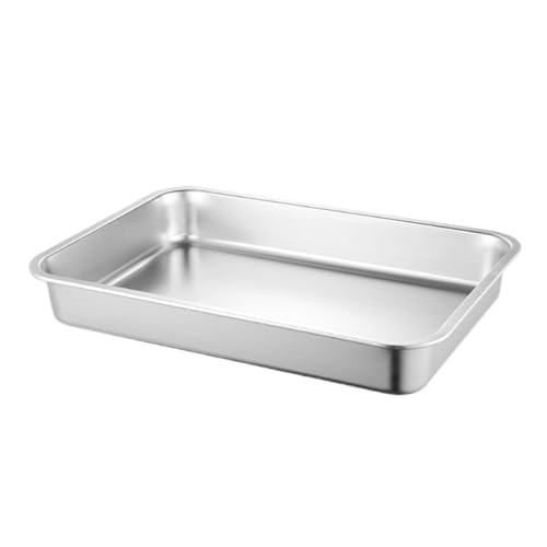 Große Katzentoilette, Edelstahl-Toilette, Metalltablett | Antihaft-Katzenbox | Schwerlast-Haustier-Arana-Behälter für Kätzchen ohne Öl Große Katzentoilette, Edelstahl-Toilette, Metalltablett | Antihaft-Katzenbox | Schwerlast-Haustier-Arana-Behälter für Kätzchen ohne Öl von Generic