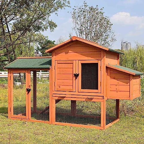Großer Kaninchenkäfig mit wasserdichtem Deckel aus Holz Hühnerstall Entenhaus Außengehege Meerschweinchen Habitat mit ausziehbarem Tablett und Rampe Großer Kaninchenkäfig mit wasserdichtem Deckel aus Holz Hühnerstall Entenhaus Außengehege Meerschweinchen Habitat mit ausziehbarem Tablett und Rampe von Generic