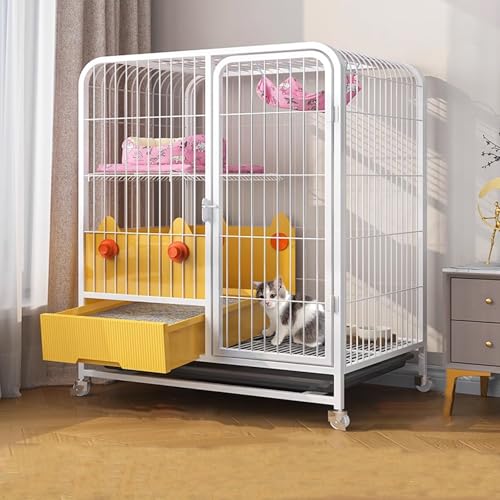 Großer Katzenkäfig Aus Vierkantrohr, 2/3/4-stöckiges Katzengehege Mit Integrierter Katzentoilette Katzenhütten Katzenkletterleiter, Katzenhängematte Starke Tragfähigkeit, Für 1–2 Katzen(White,78*55*85 Großer Katzenkäfig Aus Vierkantrohr, 2/3/4-stöckiges Katzengehege Mit Integrierter Katzentoilette Katzenhütten Katzenkletterleiter, Katzenhängematte Starke Tragfähigkeit, Für 1–2 Katzen(White,78*55*85 von Generic