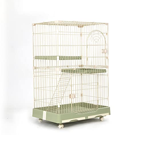 Großer robuster Katzenkäfig für den Innen- und Außenbereich, Doppeltüren, Schlösser, feststellbare Räder, zweilagiges Design, ideal für große Hunde Großer robuster Katzenkäfig für den Innen- und Außenbereich, Doppeltüren, Schlösser, feststellbare Räder, zweilagiges Design, ideal für große Hunde von Generic