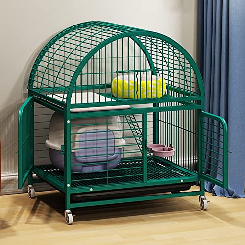 Großer robuster Katzenkäfig für den Innen- und Außenbereich, Doppeltüren, Schlösser, feststellbare Räder, zweilagiges Design, ideal für große Hunde Großer robuster Katzenkäfig für den Innen- und Außenbereich, Doppeltüren, Schlösser, feststellbare Räder, zweilagiges Design, ideal für große Hunde von Generic