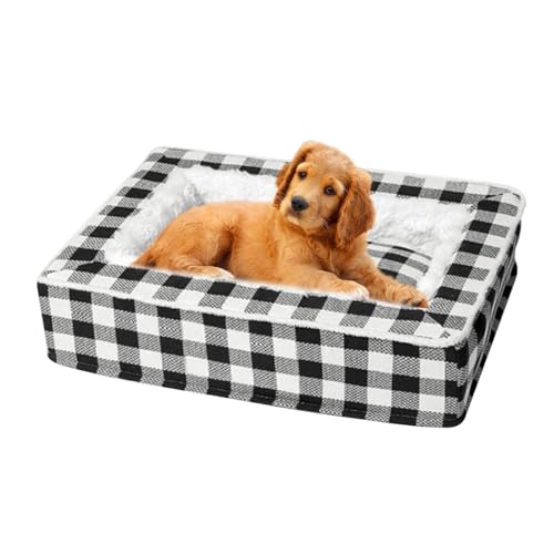 Großes Hundebett – abnehmbares Haustierbett, waschbares Tartan-Hundesofa | beruhigendes Bett gegen Angstzustände für Hunde, Katzen, kleine, mittlere und große Haustiere Großes Hundebett – abnehmbares Haustierbett, waschbares Tartan-Hundesofa | beruhigendes Bett gegen Angstzustände für Hunde, Katzen, kleine, mittlere und große Haustiere von Generic