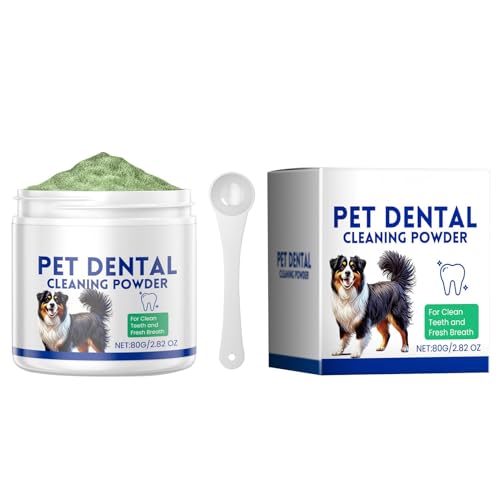 Grünes Hundezahnpulver, Hunde-Atempuder | 80 g Reinigungspulver mit natürlichem Pflanzenextrakt – Lufterfrischer für Hundeatme, Pflegeprodukte für Hunde Grünes Hundezahnpulver, Hunde-Atempuder | 80 g Reinigungspulver mit natürlichem Pflanzenextrakt – Lufterfrischer für Hundeatme, Pflegeprodukte für Hunde von Generic