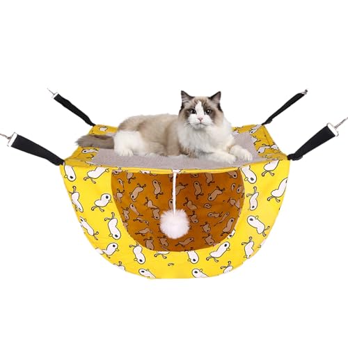 Hängematte für Kätzchen, Hängematte für Katzen, Käfig-Hängematte für den Innenbereich, doppellagig, für den Sommer, kühlende Hängematte für Haustiere, Eisseide für Kaninchen und Hamster von Generic