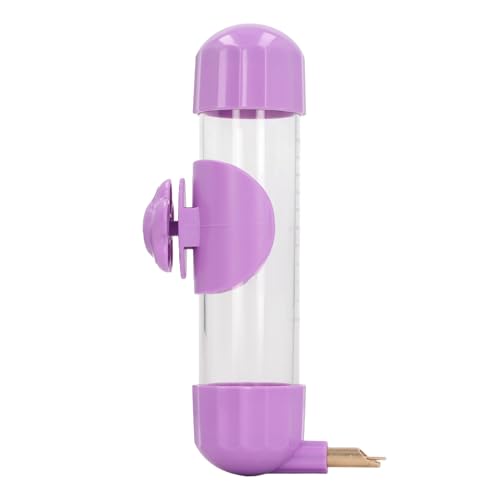 Hängender Papageien-Wasserspender, Auslaufsicheres Schlagstift-Design, Vogelkäfig-Wasserspender, Einfache Reinigung, Hygienisch für Chinchillas und Nymphensittiche (Purple) von Generic