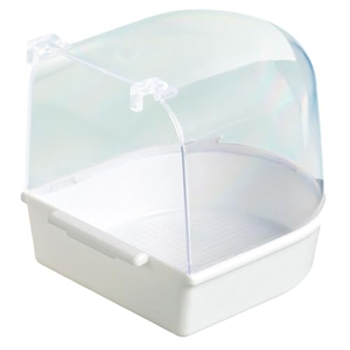 Hängendes Vogelbad für kleine mittelgroße, Heimtierbedarf, Käfigzubehör, Outdoor- Indoor-Vogelbad Zjr703 (White, 13.5X12.5X13cm) von Generic
