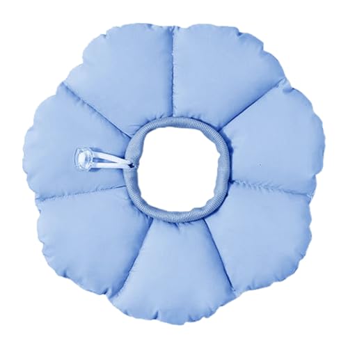 Halsband für Katzen in Blumenform, verstellbares Halsband mit Kordelzug, um das Lecken zu stoppen Qmh193 (Blue, 25cm) von Generic