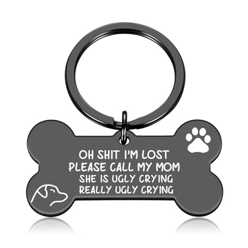 Halskette mit hohlem Hundeknochen aus Edelstahl für Haustiere Zjr652 (Black, M) von Generic