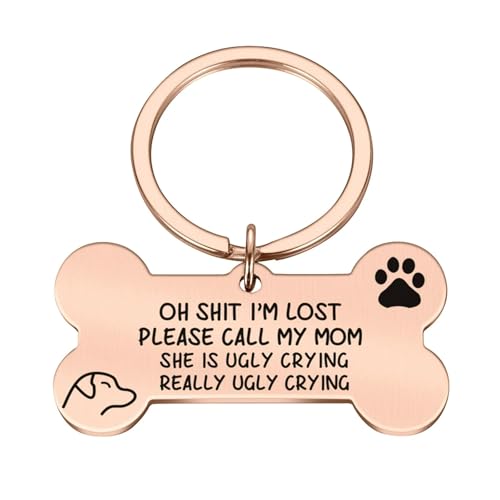 Halskette mit hohlem Hundeknochen aus Edelstahl für Haustiere Zjr652 (Rose Gold, M) von Generic