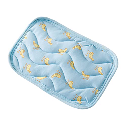 Hamster-Einstreu-Pad rutschfeste Unterseite, kühles Gefühl, Meerschweinchen-Einstreu, kühlendes Eistuch, Hamster-Schlafkissen Blau 3XS von Generic
