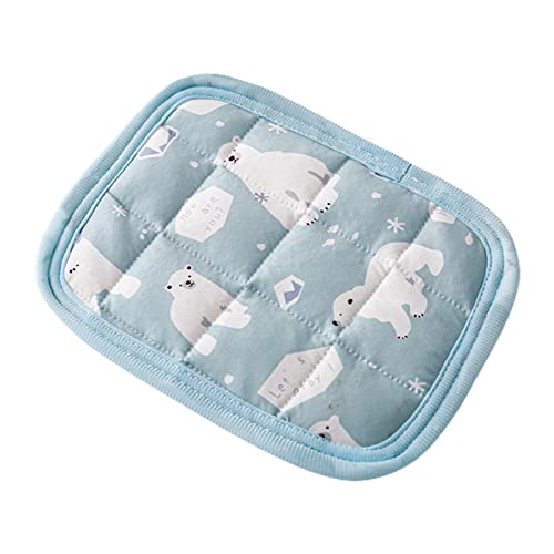 Hamster-Einstreu-Pad rutschfeste Unterseite, kühles Gefühl, Meerschweinchen-Einstreu, kühlendes Eistuch, Hamster-Schlafkissen Himmelblau 2XS von Generic