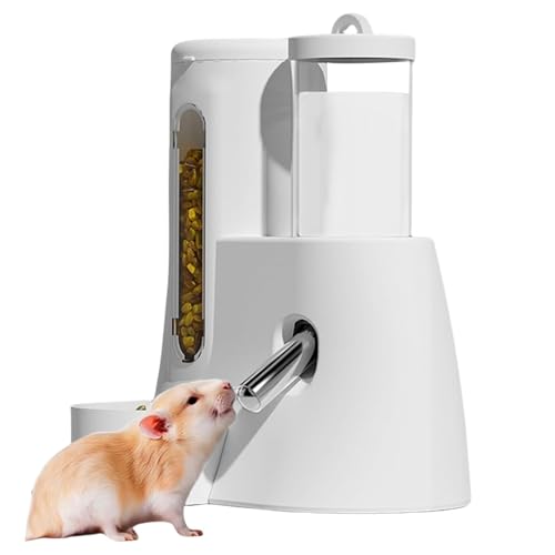 Hamster -Feederspender, Hamster -Feeder und Waterer,Automatischer Futtermittel -Lebensmittel -Wasserspender - 2 in 1 große Kapazitätsnahrungsmittel, Haustierversorgungen für Chinchilla -kleine Tiere von Generic