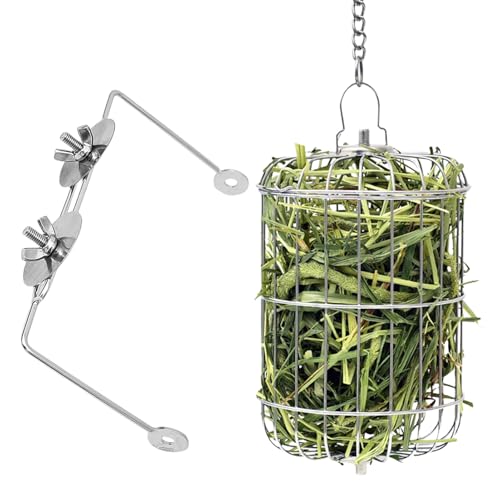 Hamster Hay Rack - Stahl Weiter, Käfig Grashalter | Bowl Dispenser Zubehör, Chinchilla Small Pet Lebensraum, Bunny Animal Supply Haushaltsaufstellung, Lebensmittelorganisation Easy Cleaning Functio Hamster Hay Rack - Stahl Weiter, Käfig Grashalter | Bowl Dispenser Zubehör, Chinchilla Small Pet Lebensraum, Bunny Animal Supply Haushaltsaufstellung, Lebensmittelorganisation Easy Cleaning Functio von Generic