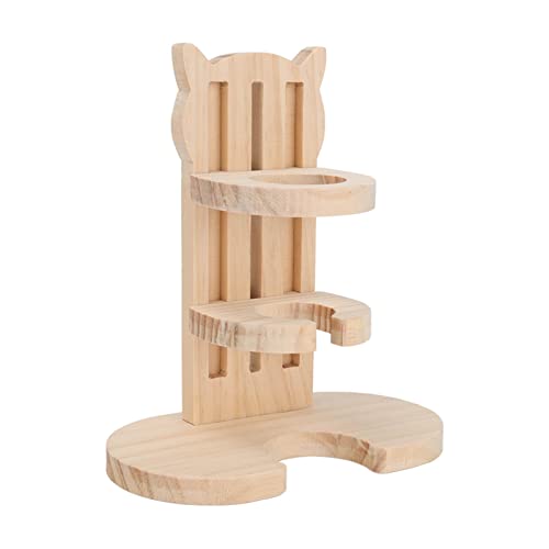Hamster Holzwasserflasche Stand, Leckofes Klares Texturwasserflaschenständer für Kleine Haustiere für Hamster Stabil von Generic