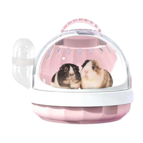 Hamster Carrier – Praktischer Reisekäfig, abnehmbare Wasserflasche | Chinchilla Meerschweinchen Tragetasche, Reiserucksack für Kleintiere, atmungsaktives Hamster-Design von Generic