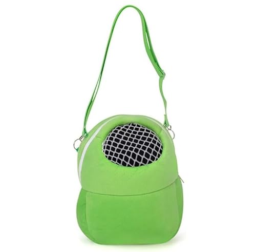 Hamster-Reisetasche, Haustier-Hamster-Taschen, tragbare Reisetasche, atmungsaktive kleine Haustiertasche mit verstellbarem Schultergurt für Igel, Hamster, Schwein UvL427 (Green, 22x19x19) von Generic