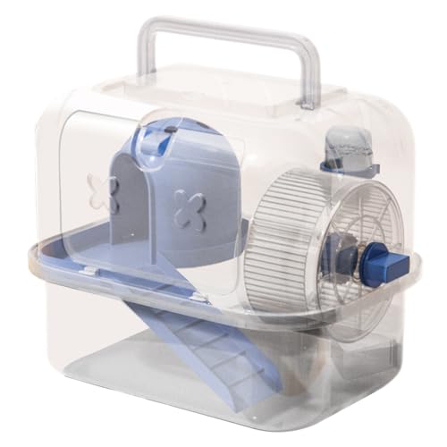 Hamster-Tragetasche, kleiner Reisekäfig für kleine Tiere, tragbare Hamster-Tragetasche, transparente Hamster-Tragetasche für Wandern, Spazierengehen, Outdoor von Generic