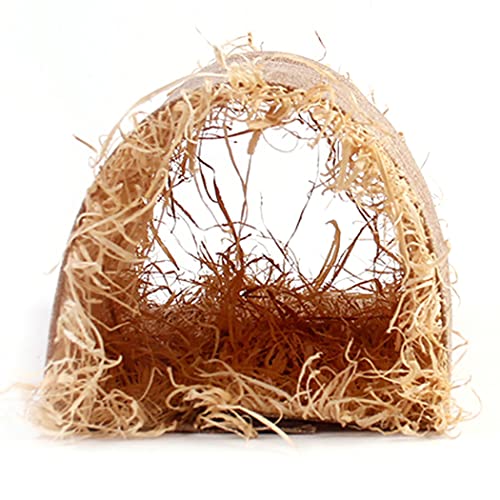 Hamster-Tunnel, atmungsaktives Gras: rutschfest, handgefertigt, dekorativ, tragbar, natürliches Meerschweinchen-Spielrohr, kleine Tiere von Generic