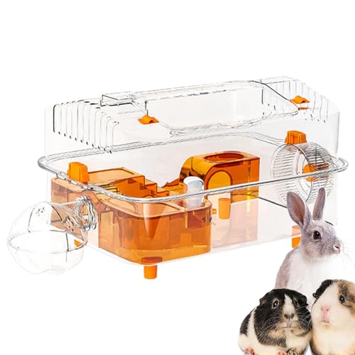 Hamsterkäfig - Kleintierkäfig | Meerschweinchenkäfige | Tragbarer Tierreiseträger Habitat Chinchillas für Haustiere, Spielhaus innen mit Spender und Radaktivität, dekorativer Reiseträger Hamsterkäfig - Kleintierkäfig | Meerschweinchenkäfige | Tragbarer Tierreiseträger Habitat Chinchillas für Haustiere, Spielhaus innen mit Spender und Radaktivität, dekorativer Reiseträger von Generic
