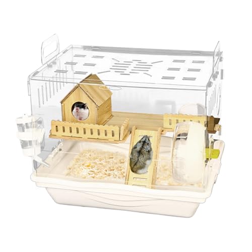 Hamsterkäfig – transparenter Hamsterlebensraum, Badewanne mit Dichte von Hamsterstaub, transparent, für eine optimale Beobachtung von Haustieren, Zubehör für Haus von Generic