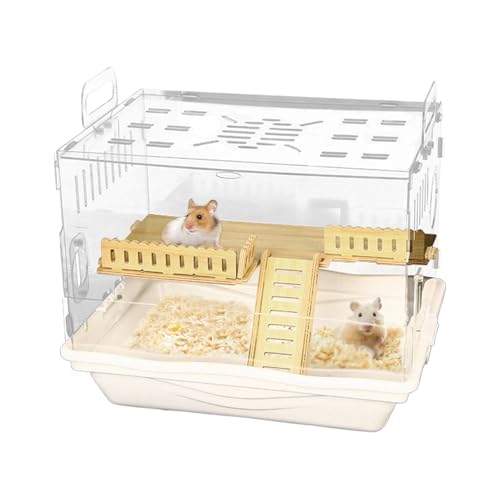 Hamsterlebensraum, klarer Hamster -Käfig, Transparentes Kleinhamsterlebensraum für eine optimale Beobachtung von Haustieren, Easy Assembly atmungsaktiv Hamsterlebensraum, klarer Hamster -Käfig, Transparentes Kleinhamsterlebensraum für eine optimale Beobachtung von Haustieren, Easy Assembly atmungsaktiv von Generic