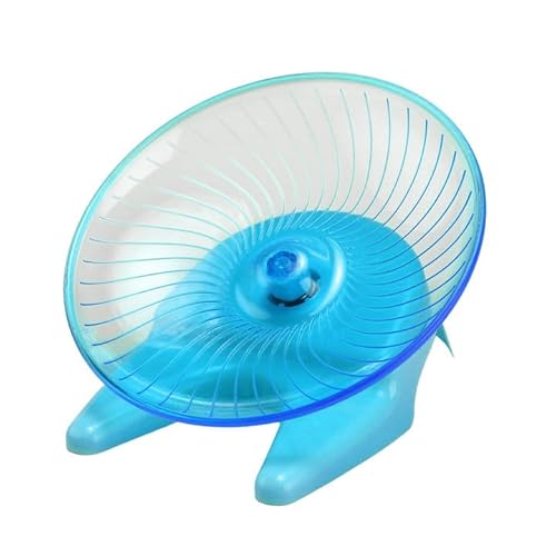 Hamsterrad, 18cm Laufrad Hamster, Leise Hamster Spielzeug Transparent, rutschfeste Laufscheibe, Silent Wheel, für Totoro Mouse Eichhörnchen Chinchillas Kleintier Haustier (Blau) von Generic