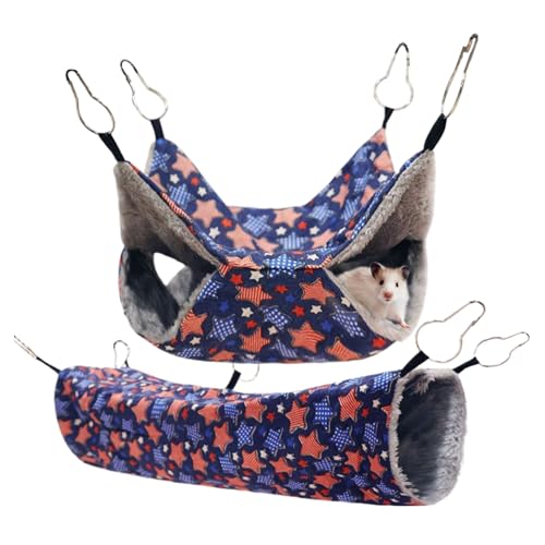 Hamsterschaukel – 2 Stück Gleiter-Hängematte | Eichhörnchen gemütliches Bett | bequemes Ruhebett für Haustiere | Hängenest für kleine Rassen, Haustierkäfig, Zuhause, Igel, Kleintiermäuse, Wohnzimmer Hamsterschaukel – 2 Stück Gleiter-Hängematte | Eichhörnchen gemütliches Bett | bequemes Ruhebett für Haustiere | Hängenest für kleine Rassen, Haustierkäfig, Zuhause, Igel, Kleintiermäuse, Wohnzimmer von Generic