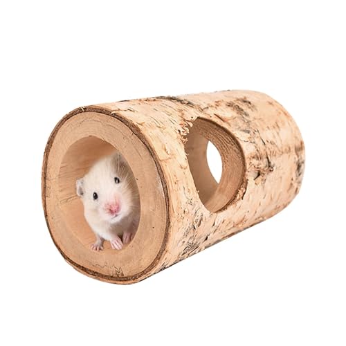Hamstertunnel - Hamsterversteck Ruhehaus für Hamster, Hohlstammversteck für Kleintiere | Übung Zwergmäuse für Spielzeugkäfige von Generic