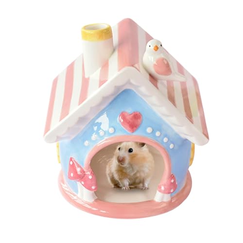Hamsterunterstand - Gemütliches Hamsterversteckbett, Kleintierlebensraum | Chinchilla Nesting Hut | Warmer Hamster zum Schlafen, kreatives Haustierversteck, kleines Käfigzubehör von Generic