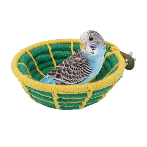 Handgemachte Coton Seil Vogel Zucht Nest Vogel Nest Käfig Für Kleine Papageien Wellensittich Conure Lovebird Zvh259 (C, 13CM) von Generic