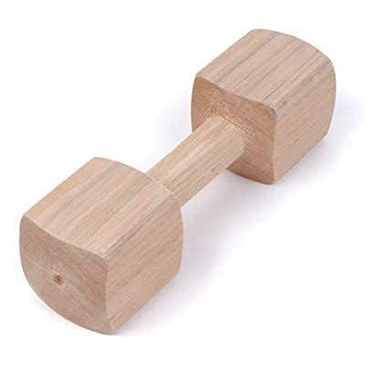 Hantel-Spielzeug für Hunde, natürliches Massivholz, hält Zähne und Zahnfleisch gesund, eine komplette Mundpflege für Hunde (Medium) von Generic