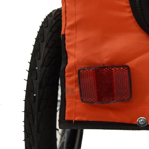 Haustier -Dog -Fahrradanhänger mit Eisenrahmen, Oxford -Stoff, PVC -Abdeckung, Reißverschluss Türen und Maschenfenster, Reflektoren für Sicherheit, für Kleine Hunde, von Generic