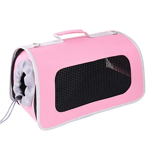 Haustier-Hundetasche Atmungsaktiver Mesh-Hunderucksack Große Kapazität Katze Tragen Tragbare Outdoor Reise Haustier Tragetasche Schultertaschen Zubehör (Farbe: Rosa) von Generic