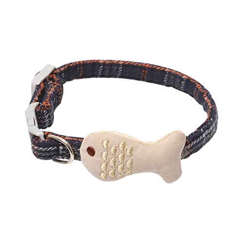 Haustier Katzenhalsband Baumwolle Stickerei Halsband Katze Halskette Katzenzubehör Reflektierendes Katzenhalsband Breakaway (C, Einheitsgröße) von Generic