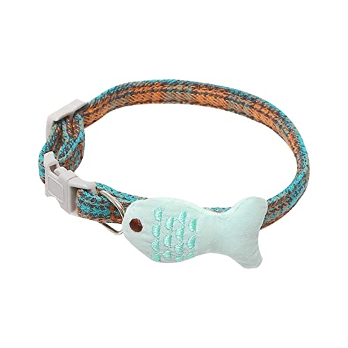 Haustier Katzenhalsband Baumwolle Stickerei Halsband Katze Halskette Katzenzubehör Reflektierendes Katzenhalsband Breakaway (D, Einheitsgröße) von Generic
